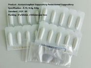 एसिटामिनोफेन सपोसिटरी दवा, पेरासिटामोल सपोसिटरी फॉर बेबीज 0.15 - 0.6 ग्राम