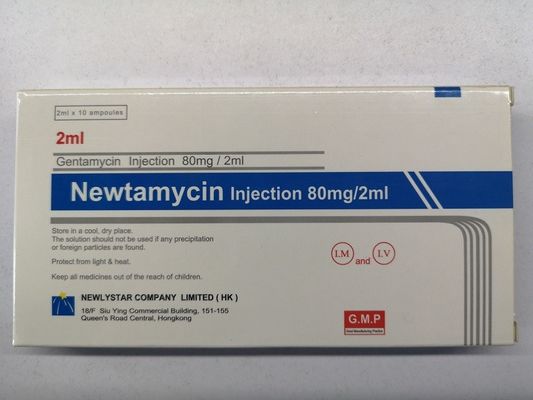 Gentamycin Sulfate Injection छोटी मात्रा में परजीवी एंटीबायोटिक्स 40mg / 2ml 80mg / 2ml